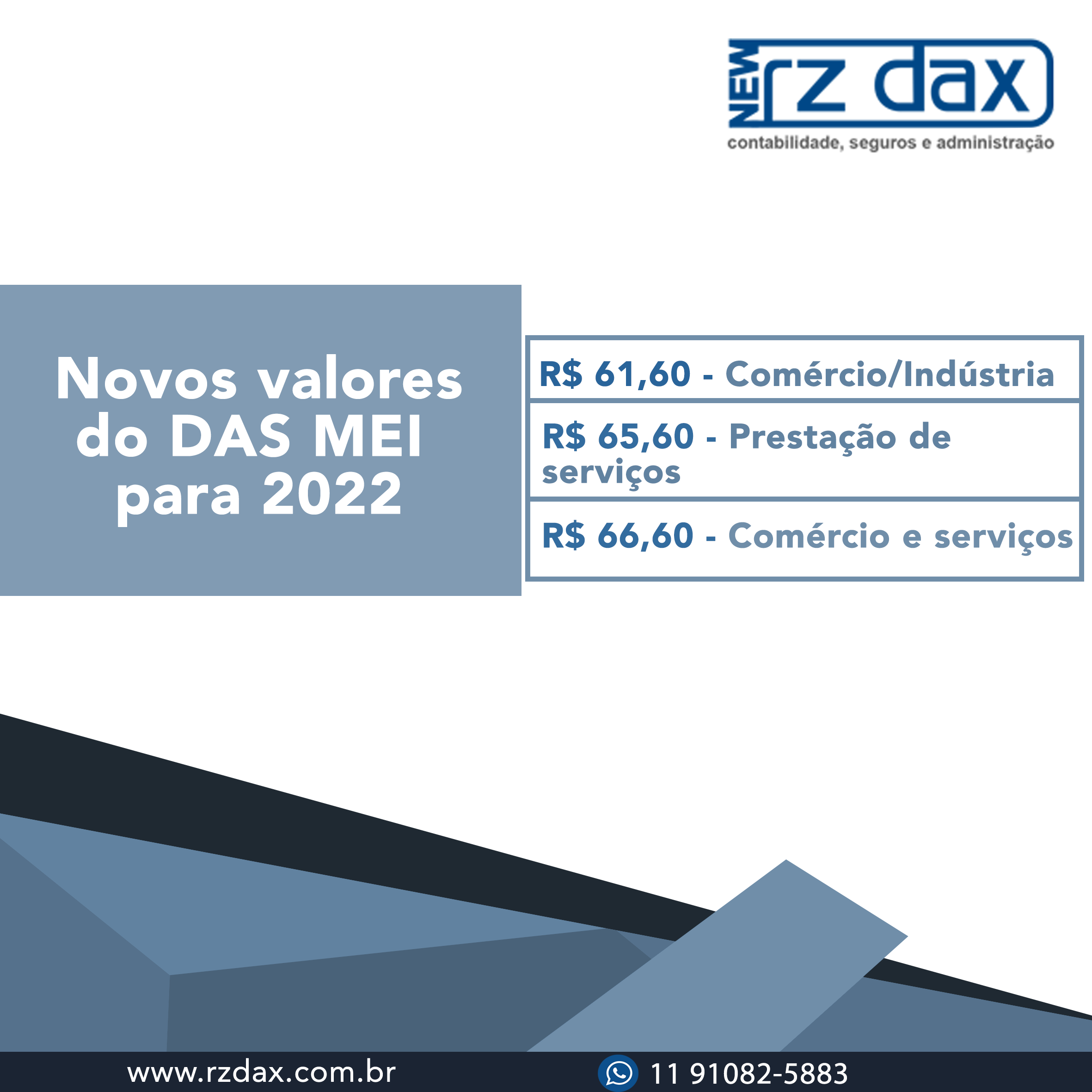Novos Valores Do DAS MEI Para 2022